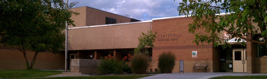 Front of school building