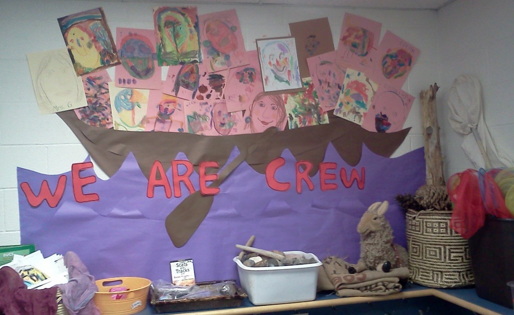 Artwork on display in classroom