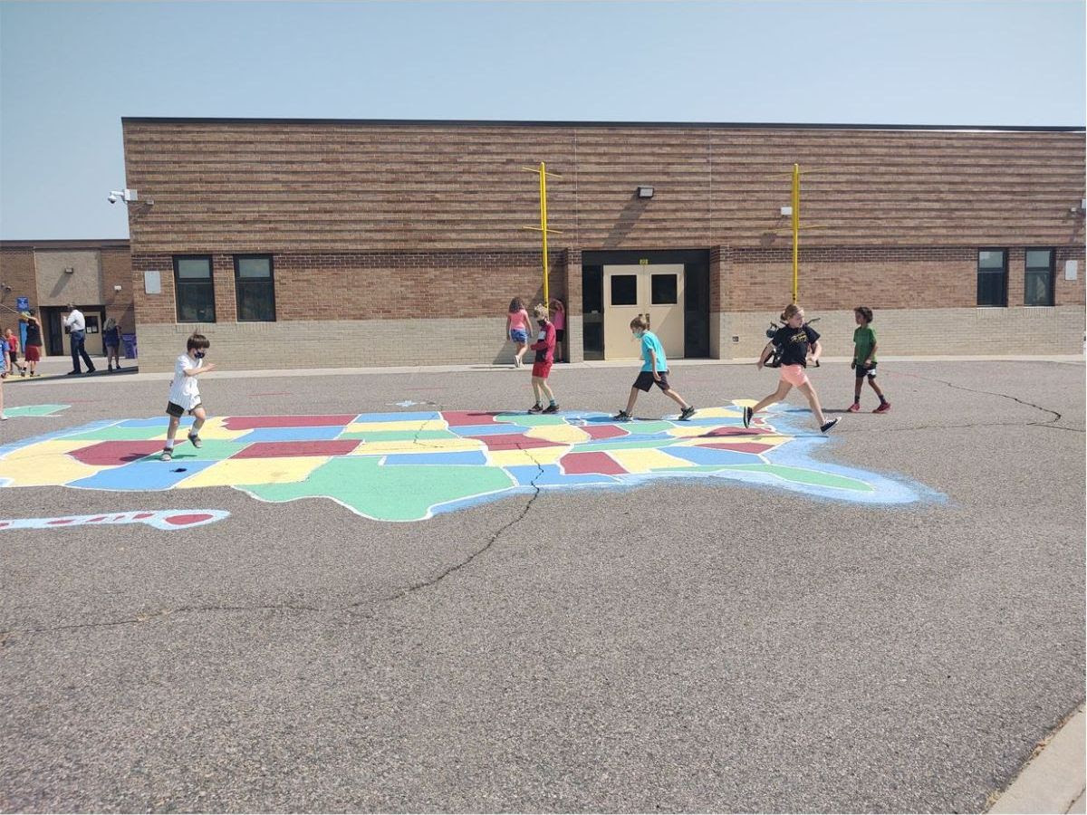 Students outside on the playground